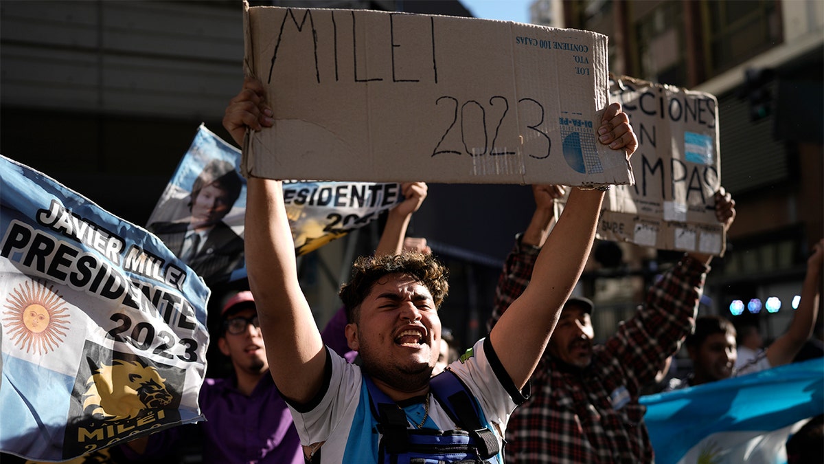 Milei supporters in Buenos Aires