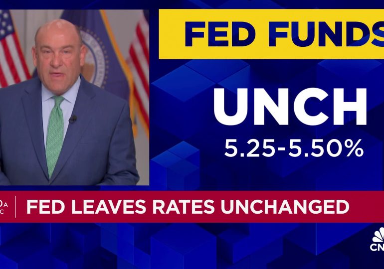 Fed keeps rates steady as it notes 'lack of further progress' on inflation