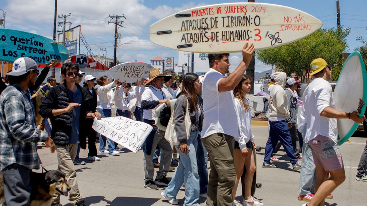 People gather in Mexico to mourn the murdered men