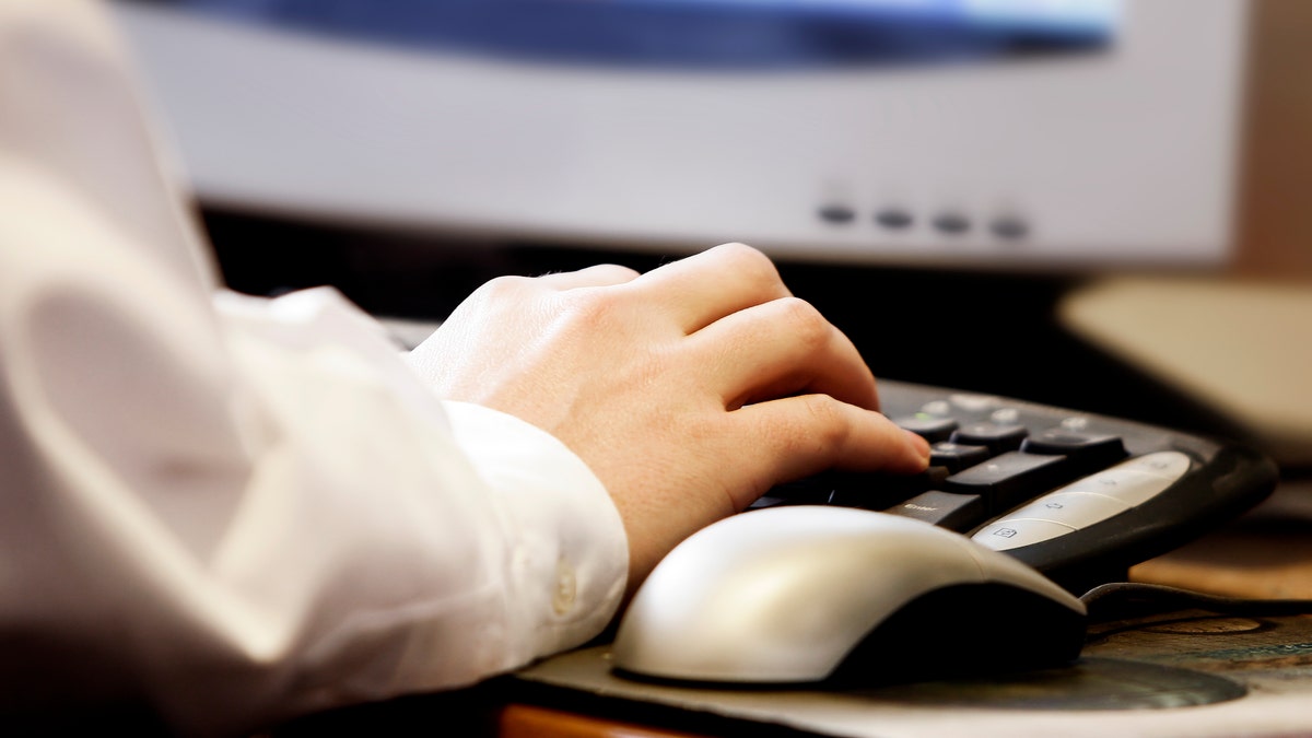 A man working on the computer