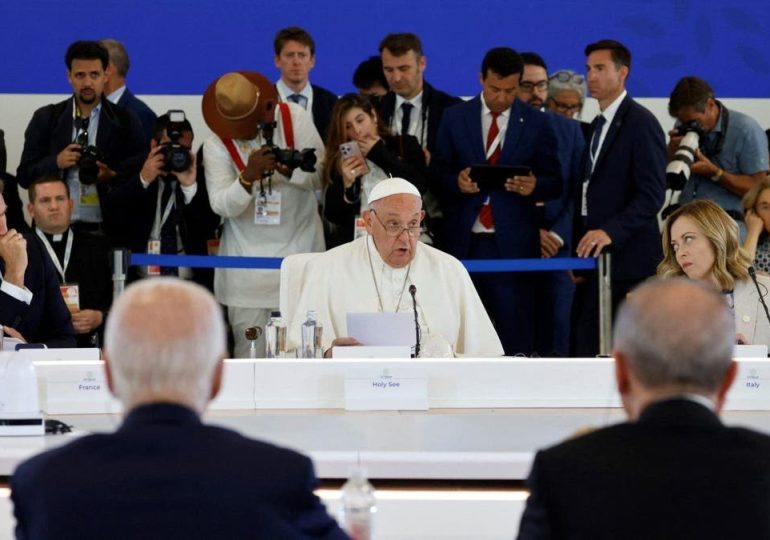 Pope Francis warns of AI in first-ever G-7 papal address, urges 'safeguards' for 'proper human control'