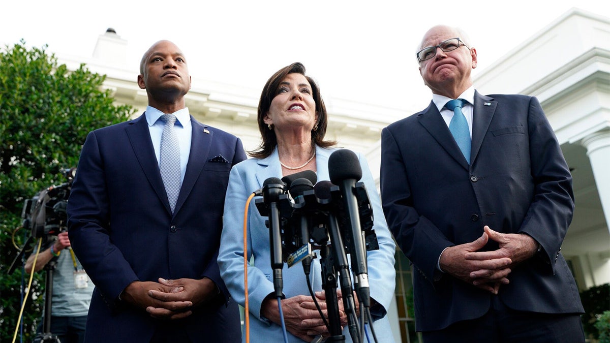 Democrat  Gov. Wes Moore, Kathy Hochul and Tim Waltz