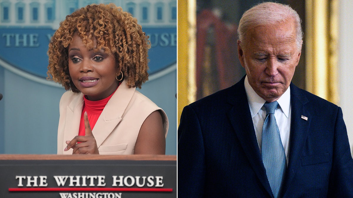 White House Press Secretary Karine Jean-Pierre and President Biden