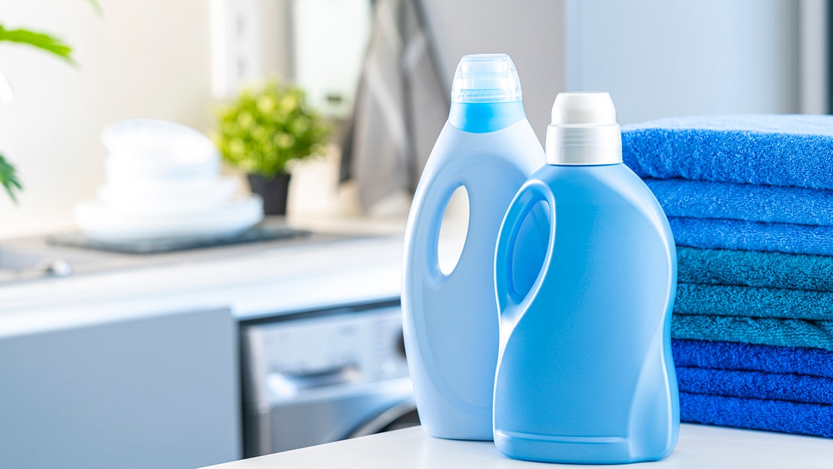 Laundry detergent bottles