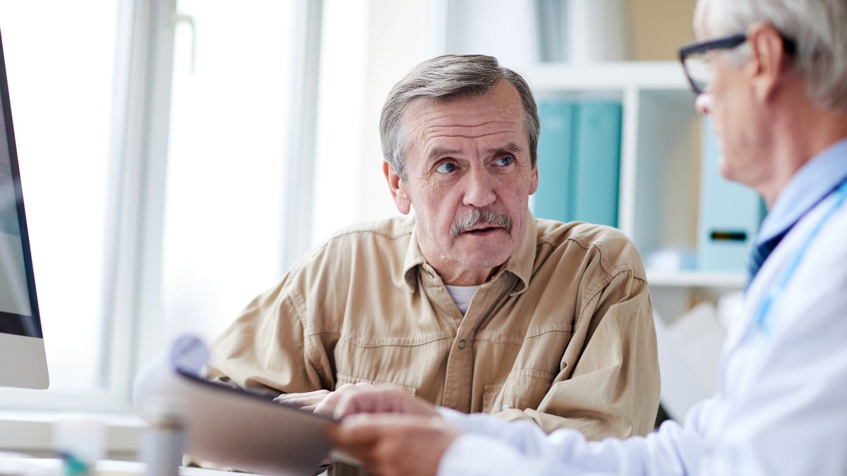Older man at doctor