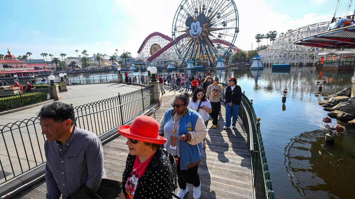 Crowd at Disneyland - measles exposure