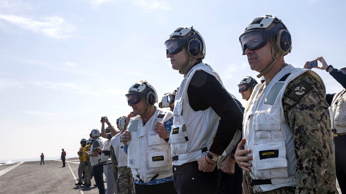 Steve Witkoff and Jared Kushner on the USS Lincoln