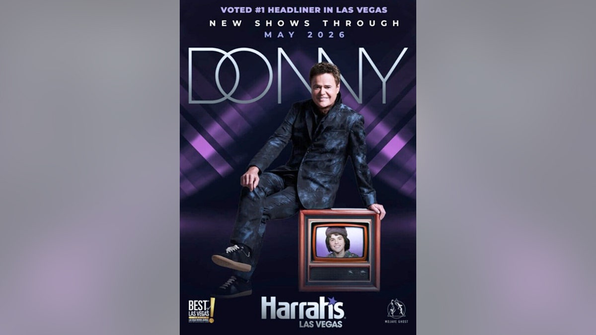 A poster promoting Donny Osmond's Las Vegas residency.